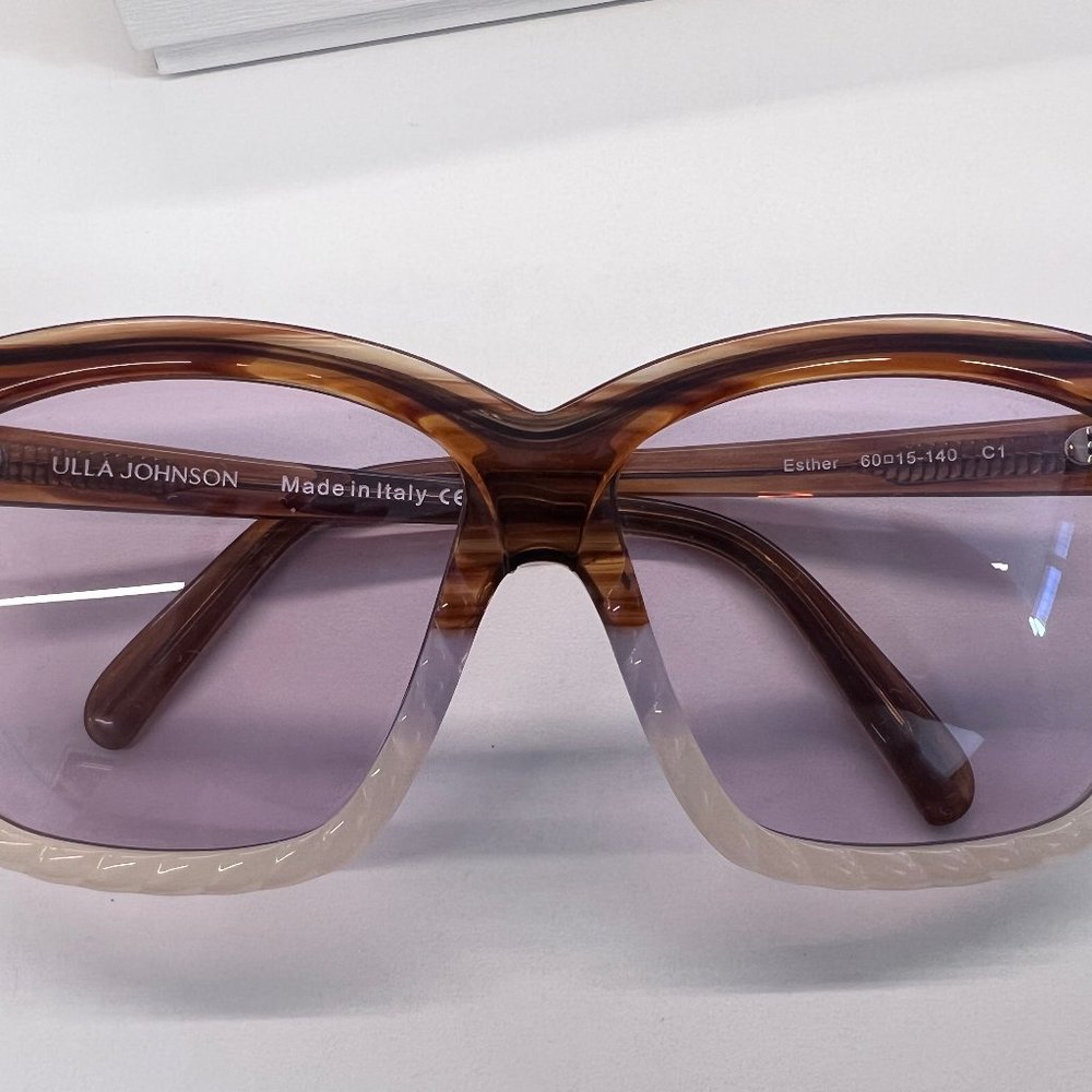 New in box! Ulla Johnson Esther purple and brown sunglasses